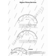 T350A08 NPS Комплект тормозных колодок