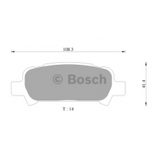 0 986 AB2 334 BOSCH Комплект тормозных колодок, дисковый тормоз