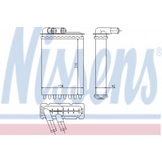 73393 NISSENS Теплообменник, отопление салона