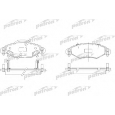 PBP1513 PATRON Комплект тормозных колодок, дисковый тормоз