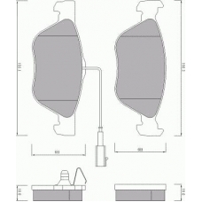 672881 ROULUNDS Комплект тормозных колодок, дисковый тормоз
