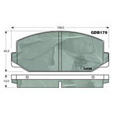 GDB179 TRW Комплект тормозных колодок, дисковый тормоз
