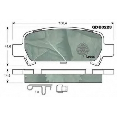 GDB3223 TRW Комплект тормозных колодок, дисковый тормоз