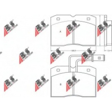 36597 ABS Комплект тормозных колодок, дисковый тормоз