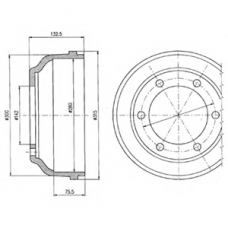 BF317 DELPHI Тормозной барабан