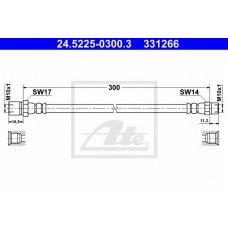 24.5225-0300.3 ATE Тормозной шланг