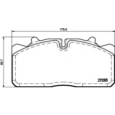 2928504 TEXTAR Комплект тормозных колодок, дисковый тормоз