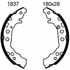 01837 BSF Комплект тормозных колодок