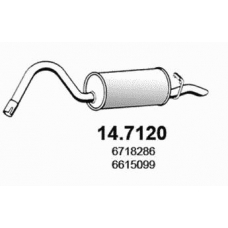 14.7120 ASSO Глушитель выхлопных газов конечный