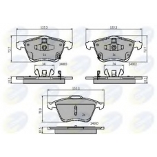 CBP31522 COMLINE Комплект тормозных колодок, дисковый тормоз
