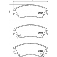 8DB 355 016-581 HELLA Комплект тормозных колодок, дисковый тормоз