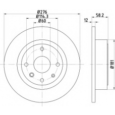 8DD 355 116-991 HELLA Тормозной диск