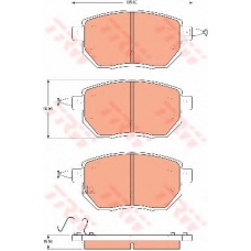 GDB7700 TRW Комплект тормозных колодок, дисковый тормоз