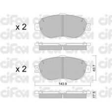 822-756-1 CIFAM Комплект тормозных колодок, дисковый тормоз