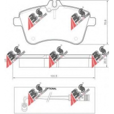 37457 OE ABS Комплект тормозных колодок, дисковый тормоз