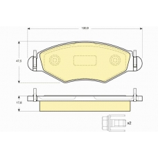 6115004 GIRLING Комплект тормозных колодок, дисковый тормоз