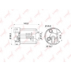 LF-164M LYNX Фильтр топл. в бак toyota yari