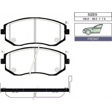 1010 F Goodwill Комплект тормозных колодок, дисковый тормоз