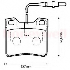 571845B BENDIX Комплект тормозных колодок, дисковый тормоз