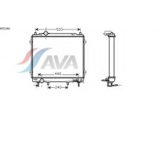 HY2146 AVA Радиатор, охлаждение двигателя