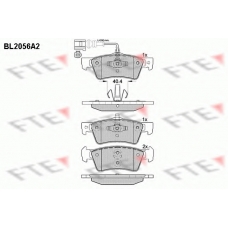 BL2056A2 FTE Комплект тормозных колодок, дисковый тормоз