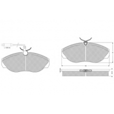 PF1172 PROCODIS FRANCE Комплект тормозных колодок, дисковый тормоз