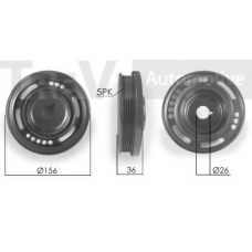 PC1102 TREVI AUTOMOTIVE Ременный шкив, коленчатый вал