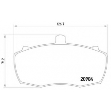 P 52 013 BREMBO Комплект тормозных колодок, дисковый тормоз