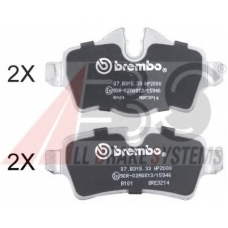37629S ABS Комплект тормозных колодок, дисковый тормоз