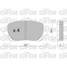 822-427-0 CIFAM Комплект тормозных колодок, дисковый тормоз