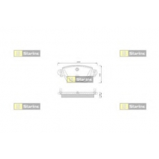BD S252P STARLINE Комплект тормозных колодок, дисковый тормоз