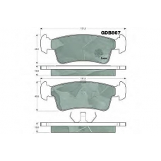 GDB867 TRW Комплект тормозных колодок, дисковый тормоз