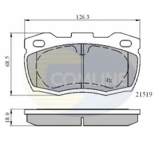 CBP01052 COMLINE Комплект тормозных колодок, дисковый тормоз