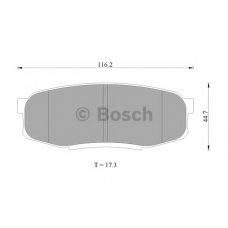0 986 AB2 276 BOSCH Комплект тормозных колодок, дисковый тормоз