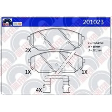 201023 GALFER Комплект тормозных колодок, дисковый тормоз