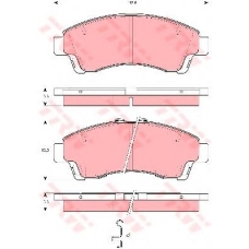 GDB3321 TRW Комплект тормозных колодок, дисковый тормоз
