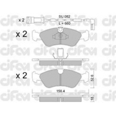 822-208-1K CIFAM Комплект тормозных колодок, дисковый тормоз