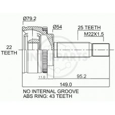 OJ-0656 InterParts Шарнирный комплект, приводной вал