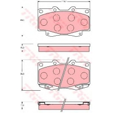 GDB7222 TRW Комплект тормозных колодок, дисковый тормоз