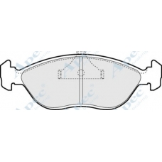 PAD832 APEC Комплект тормозных колодок, дисковый тормоз