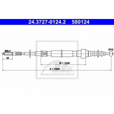 24.3727-0124.2 ATE Трос, стояночная тормозная система