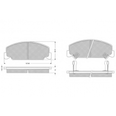 PF1097 PROCODIS FRANCE Комплект тормозных колодок, дисковый тормоз