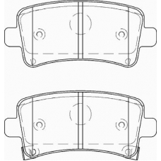 FD7413A NECTO Комплект тормозных колодок, дисковый тормоз