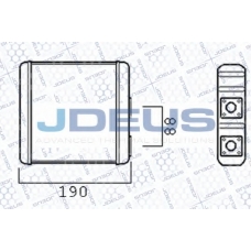 219M02 JDEUS Теплообменник, отопление салона