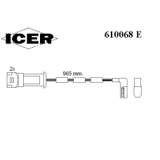 610068 E ICER Сигнализатор, износ тормозных колодок