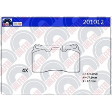 201012 GALFER Комплект тормозных колодок, дисковый тормоз