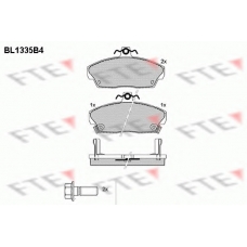 BL1335B4 FTE Комплект тормозных колодок, дисковый тормоз