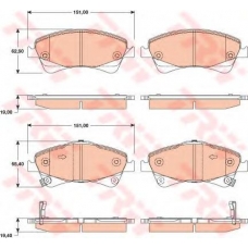 GDB3479 TRW Комплект тормозных колодок, дисковый тормоз