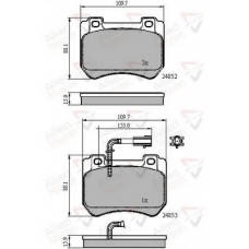 ADB12102 COMLINE Комплект тормозных колодок, дисковый тормоз