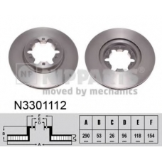 N3301112 NIPPARTS Тормозной диск